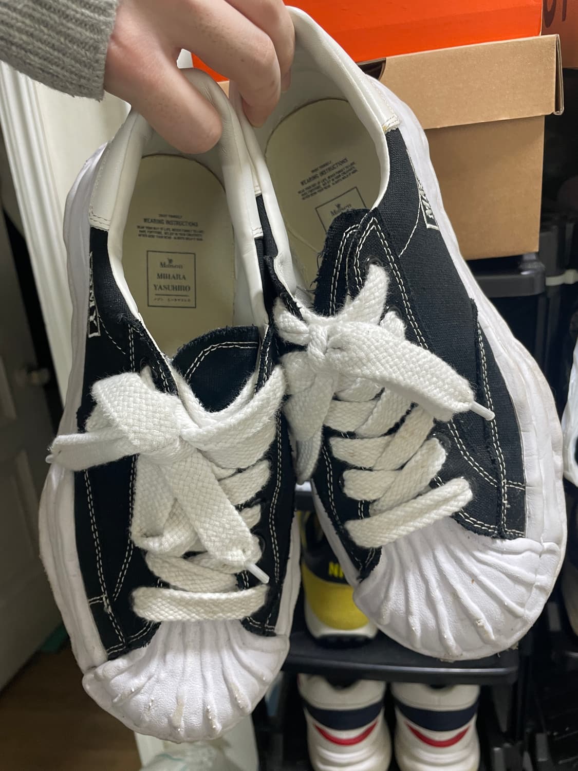 메종 미하라 야스히로 블레이키 OG 솔 캔버스 로우탑 스니커즈 상품이미지2