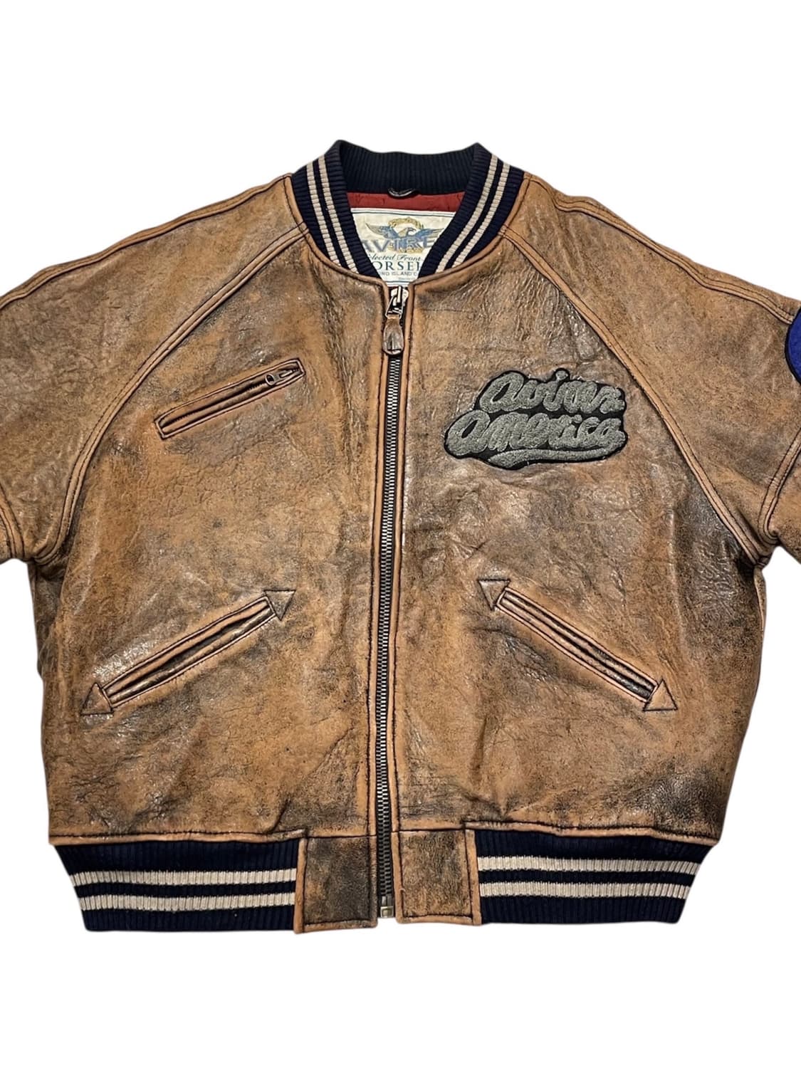 아비렉스 워싱 가죽자켓 상품이미지2