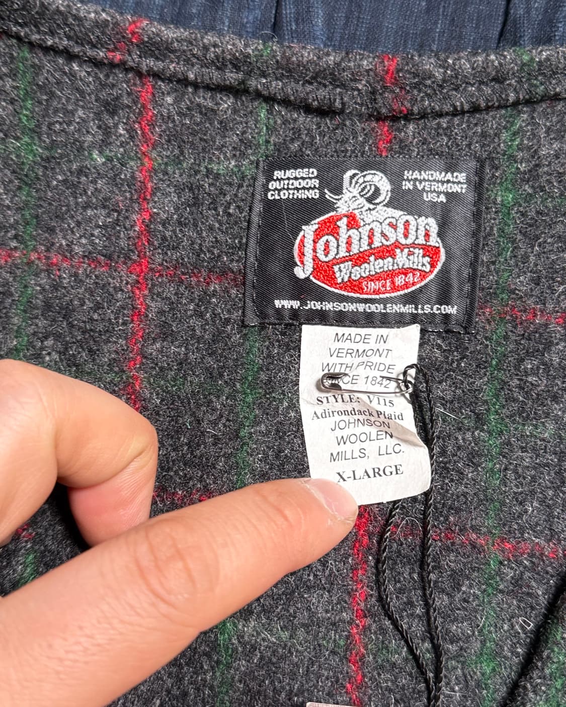 90-00‘s 존슨 울런 밀즈 울 블랜드 헌팅 베스트 XL 상품이미지4