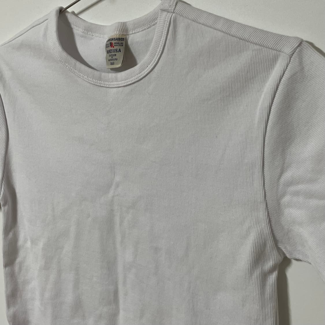 AVIREX WHITE RIBBED SHORT SLEEVE 상품이미지4