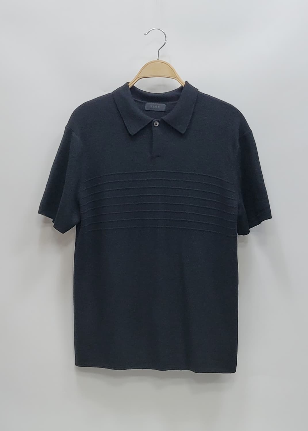 TIME 한섬 타임 옴므 반팔 카라 니트 / 남 105 블랙
 상품이미지1