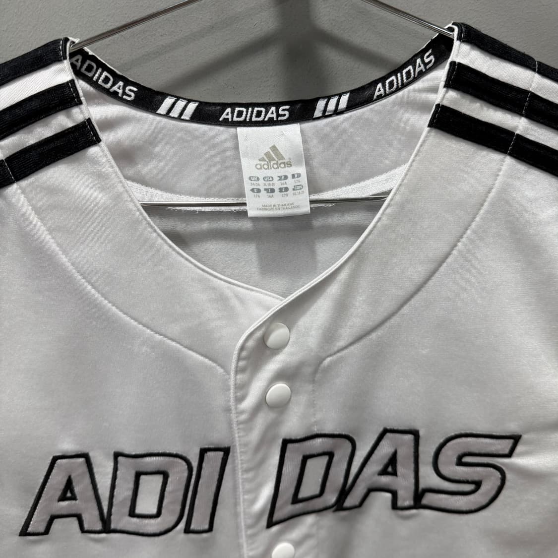 M 아디다스 00s 레트로 빈티지 베이스볼 야구 져지 반팔 티셔츠 상품이미지3
