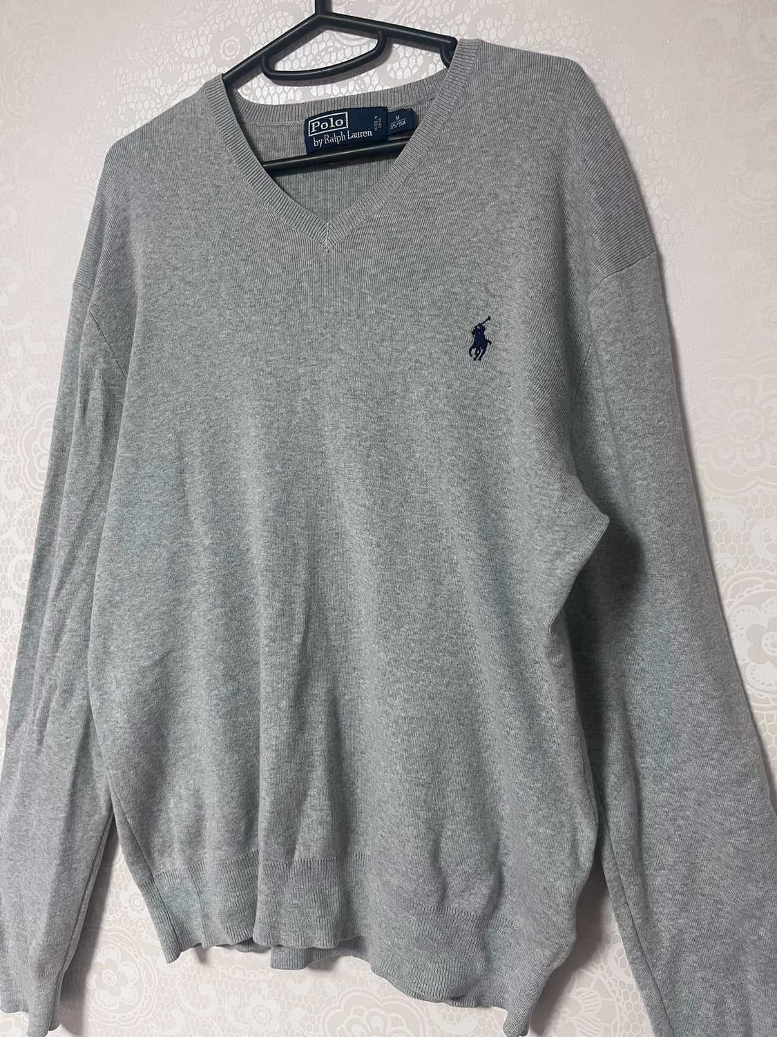 폴로 랄프로렌 V넥 니트 회색 M 상품이미지3