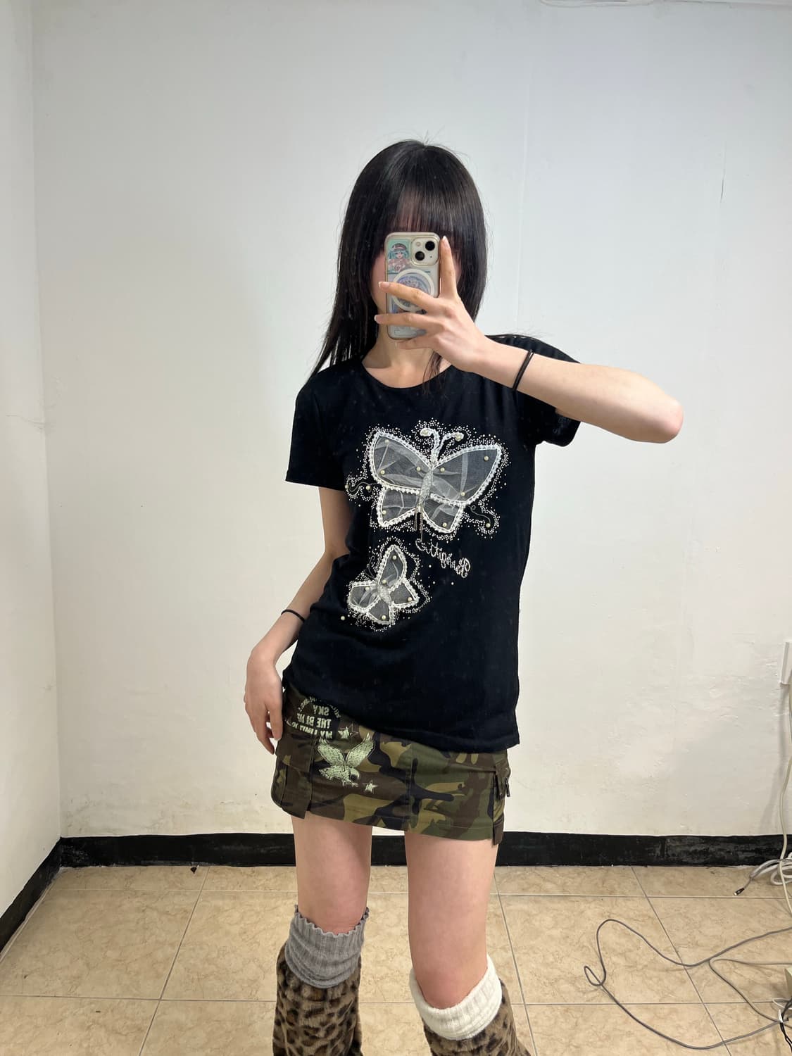 다크페어리 글리터 큐빅 반팔 티셔츠 상품이미지1