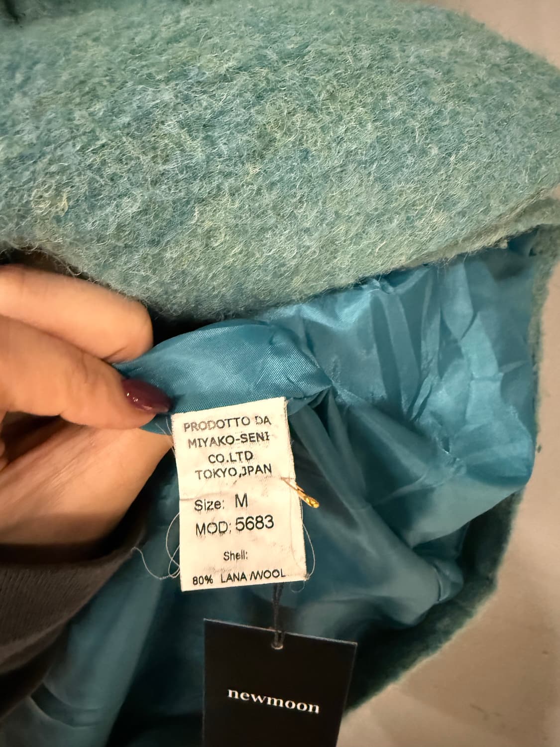 Italy big hood double button point coat 상품이미지8