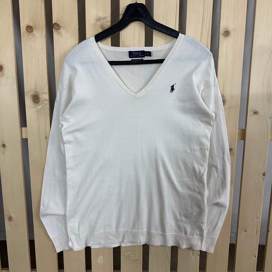 (S) 폴로 랄프로렌 아이보리 브이넥 니트 상품이미지1