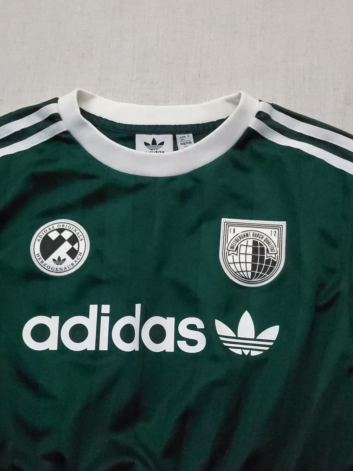 아디다스 그린 크롭 긴팔 티셔츠 L 상품이미지2