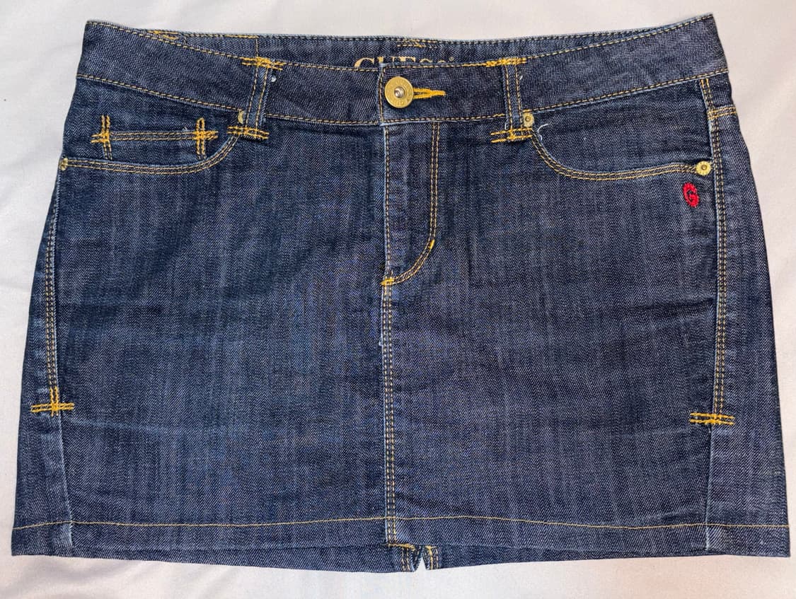 Guess 게스 빈티지 로우라이즈 데님 스커트  상품이미지1