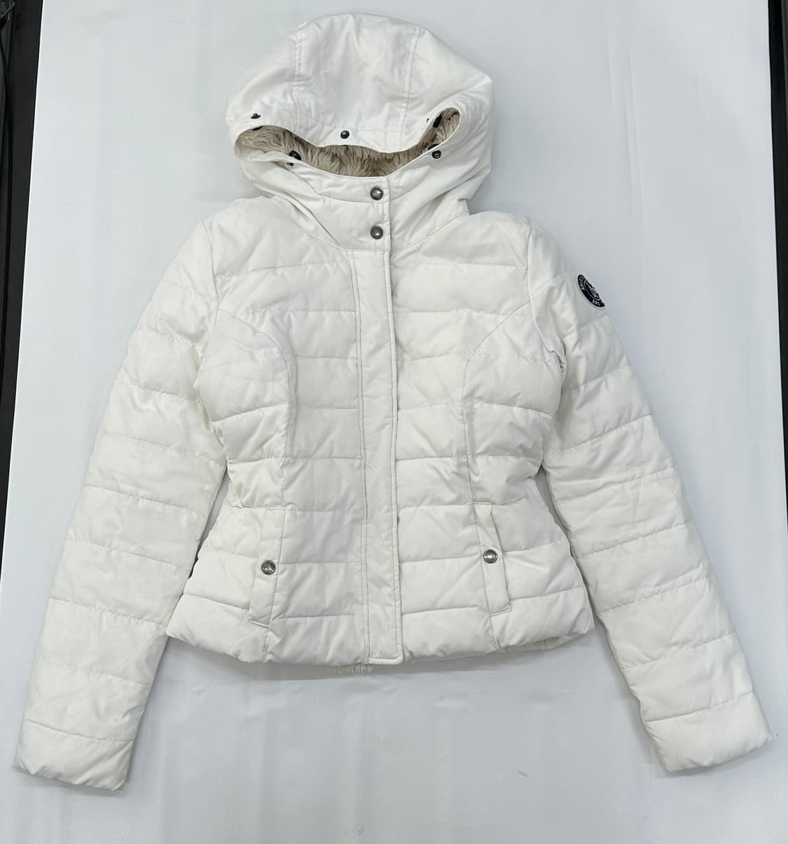 아베크롬비 허리라인 경량 패딩 화이트 러블리 갸루 빈티지 양털 그런지 상품이미지3