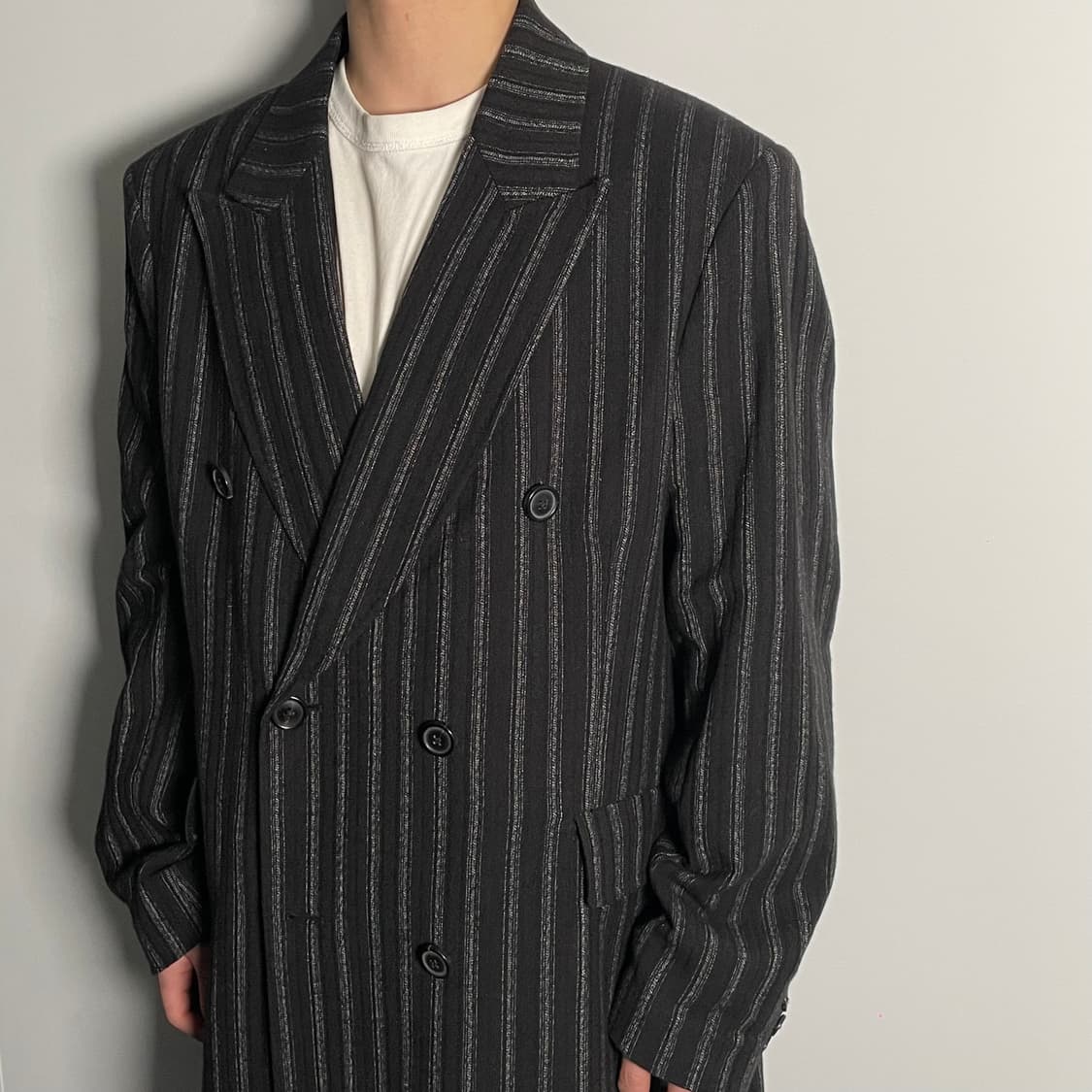 아워레가시 스트라이프 웨일 롱 코트 (on.442)   상품이미지2