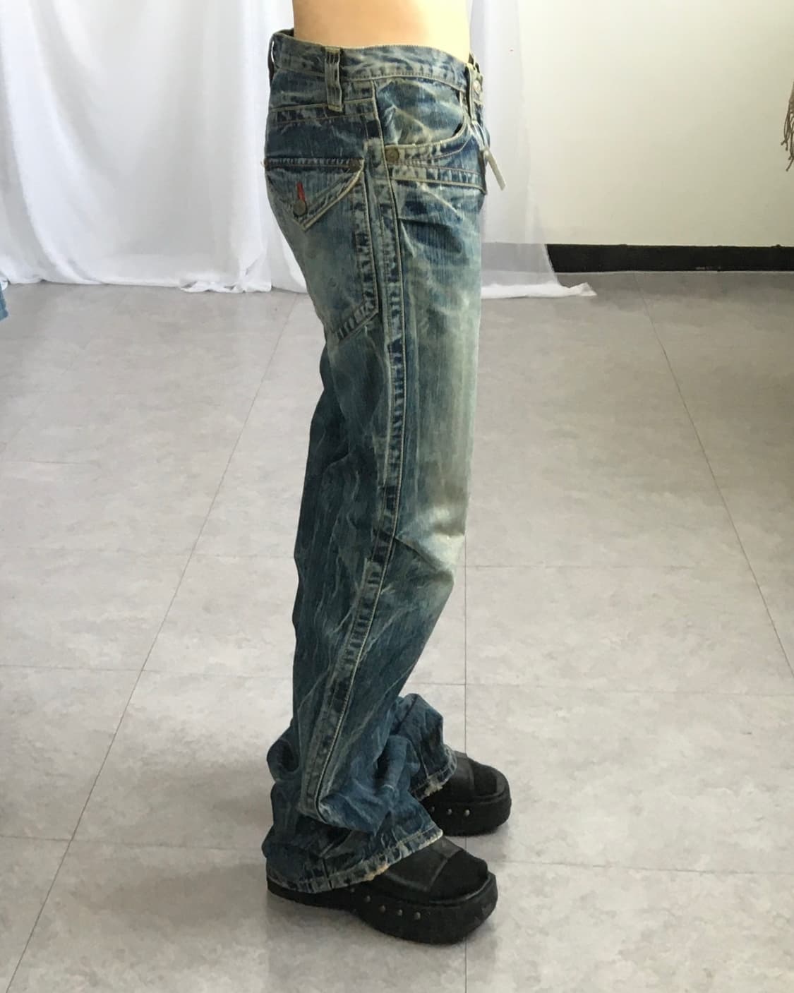 Crack washing denim pants 상품이미지8
