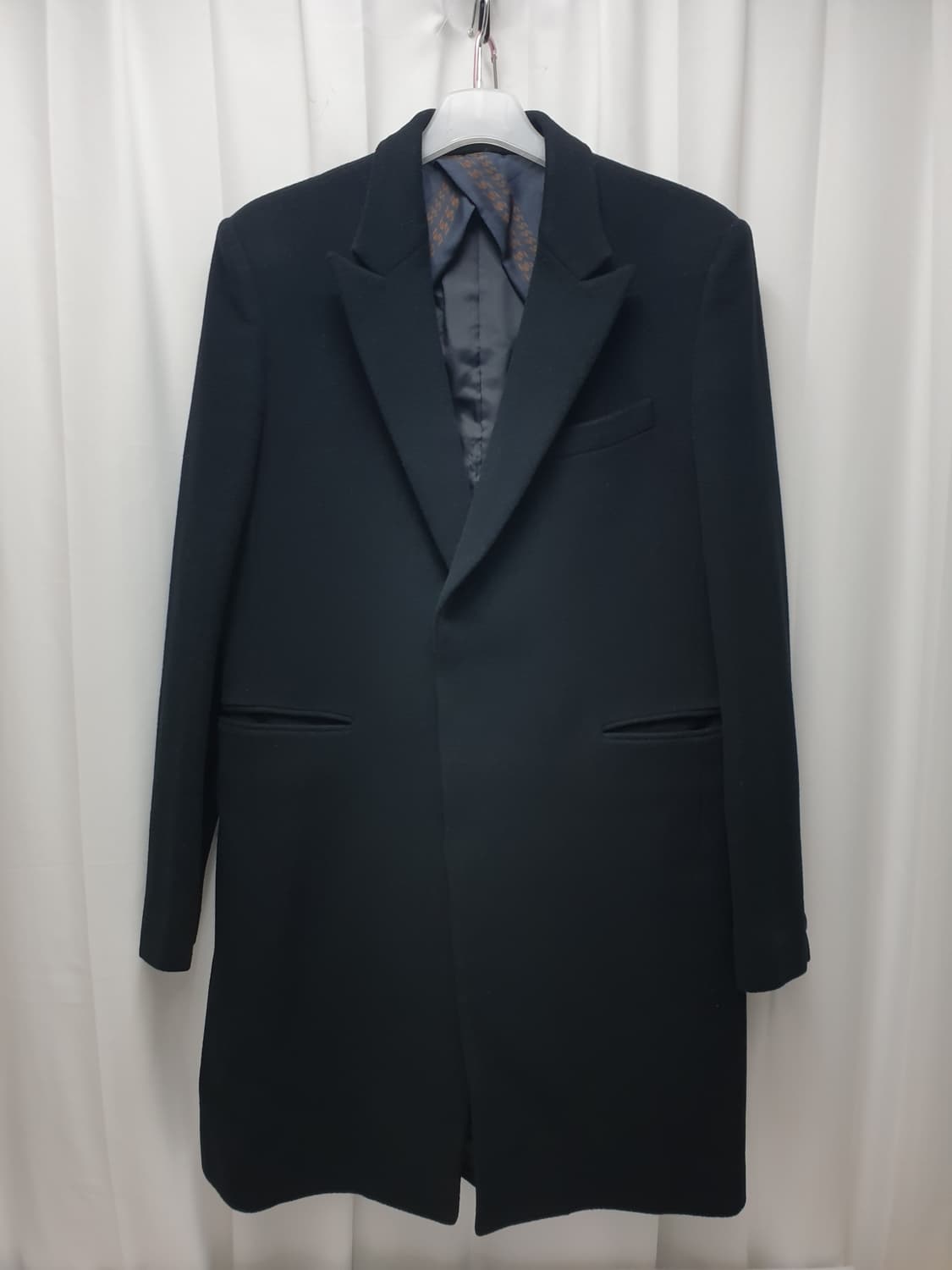 시스템옴므 블랙 남성용 롱 코트105 상품이미지1