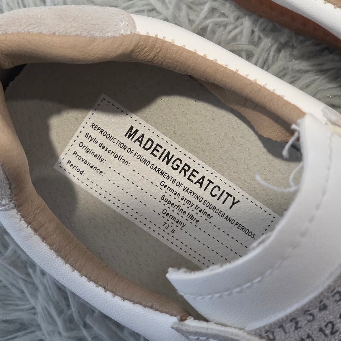 7a-16:메종 마르지엘라 독일군 스타일 화이트 스니커즈(230-235) 상품이미지7