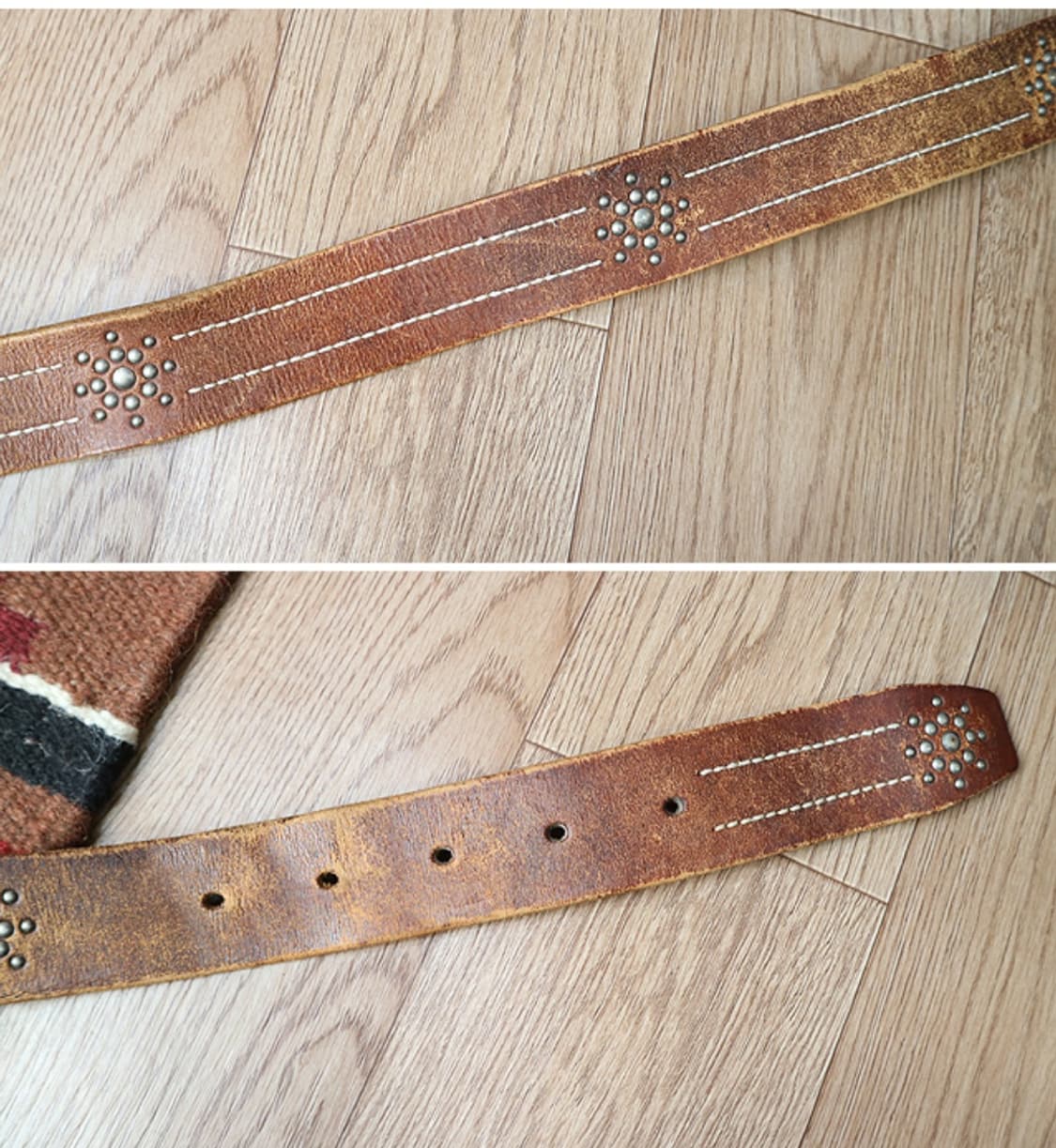 
일본 빈티지 튼튼한 아메카지 가죽 벨트 28-31 상품이미지5