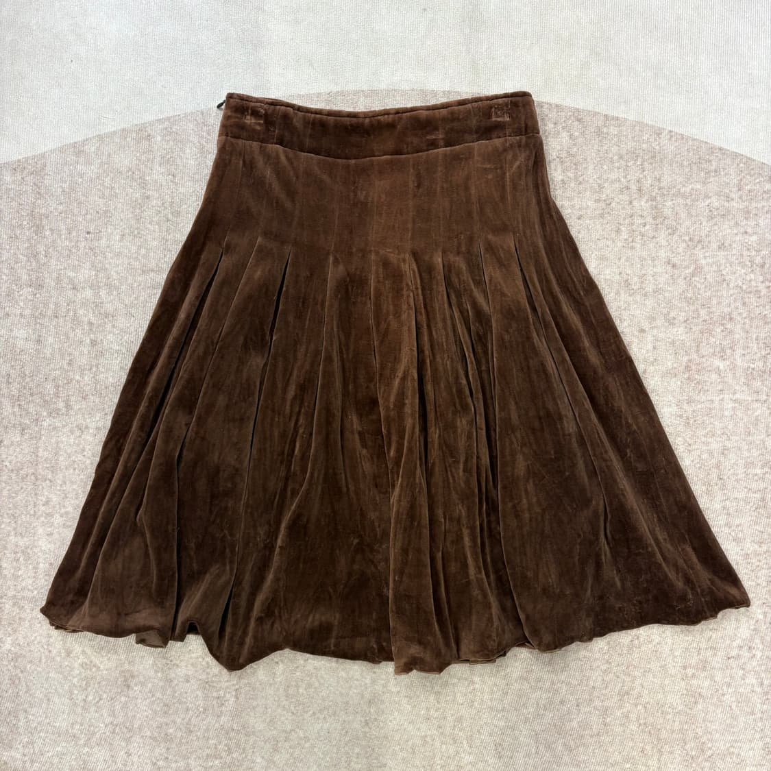 벨벳 플리츠 히피 키치 주름 미디 스커트 JPN 상품이미지6