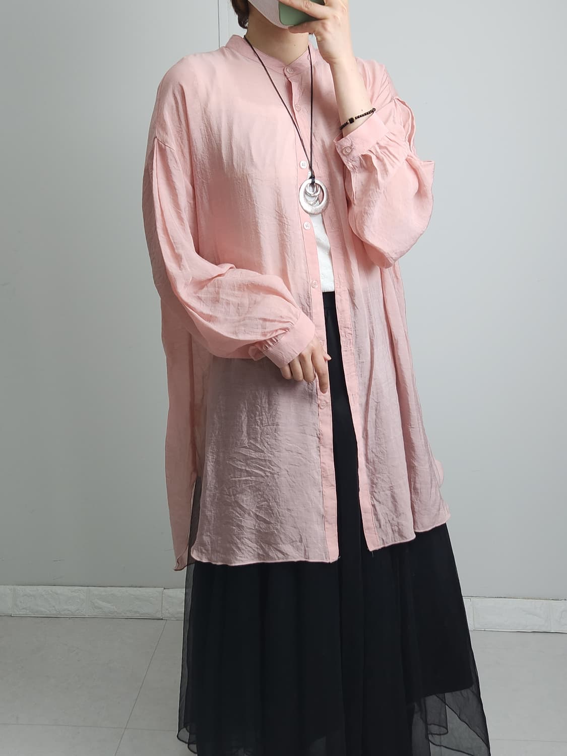 백트임 롱 블라우스 상품이미지4