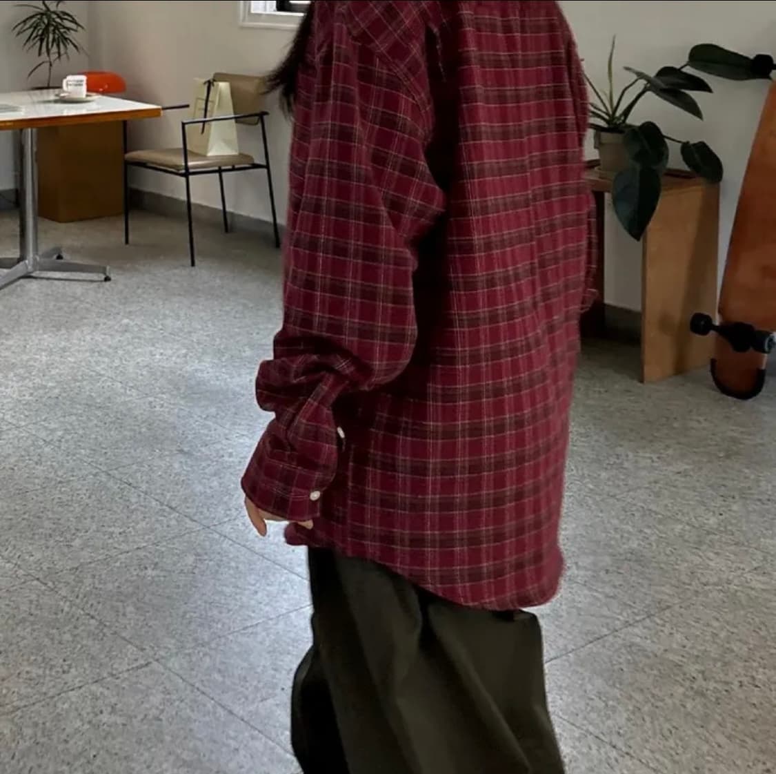 [빈티지/버건디] 체크셔츠 상품이미지2