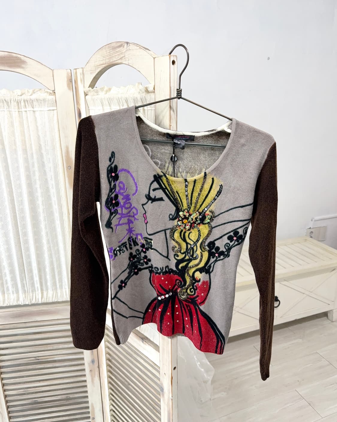 Kashitu y2k graphic knit long sleeve 상품이미지1