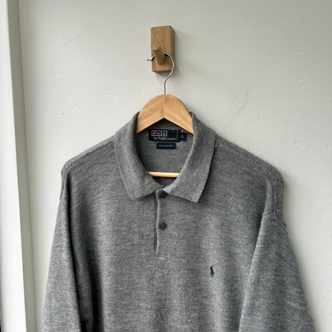 16335 - 폴로 랄프로렌 그레이 카라 울 니트 (램스 울 100%) 상품이미지1