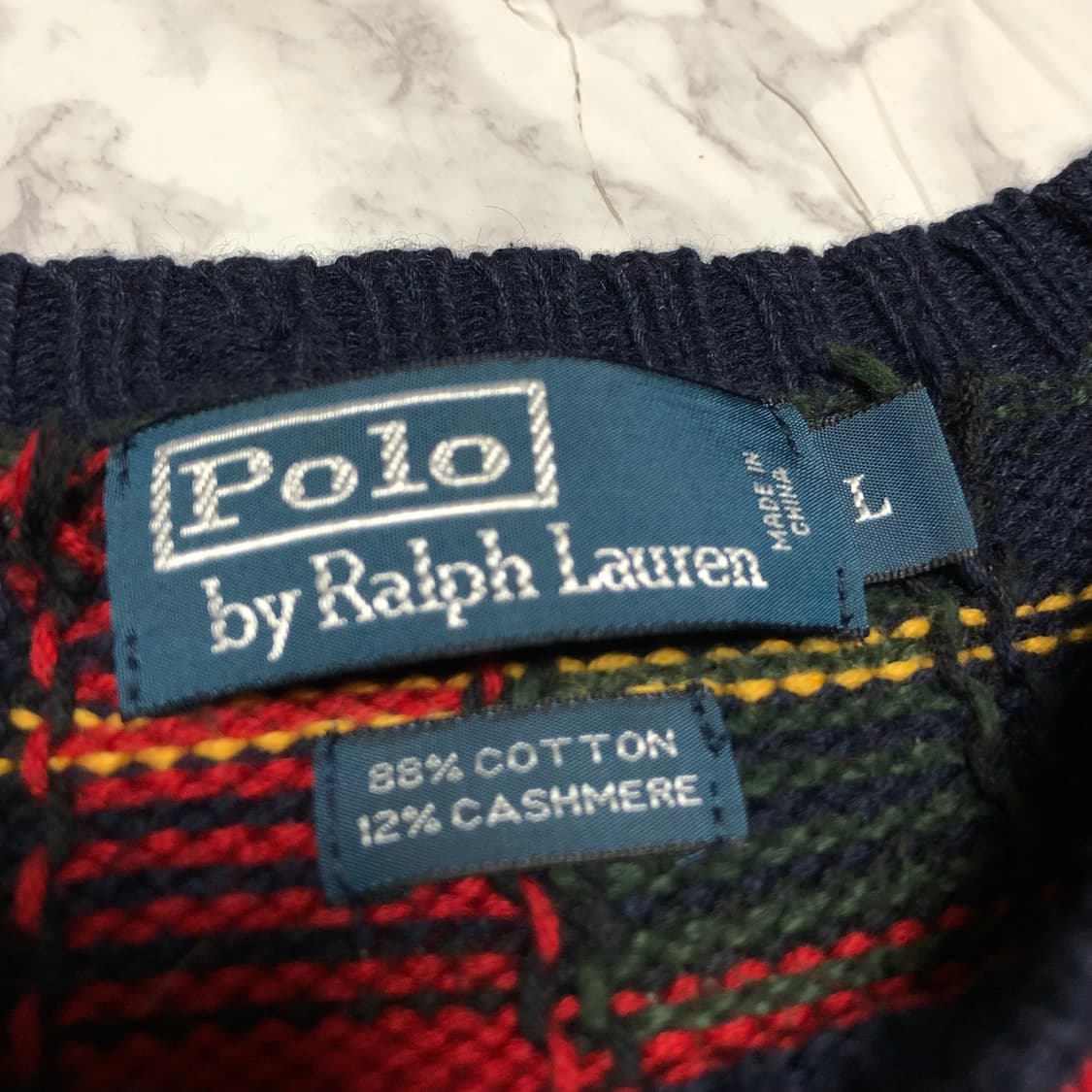 폴로 랄프로렌 캐시미어 타탄체크 니트 크리스마스 상품이미지4