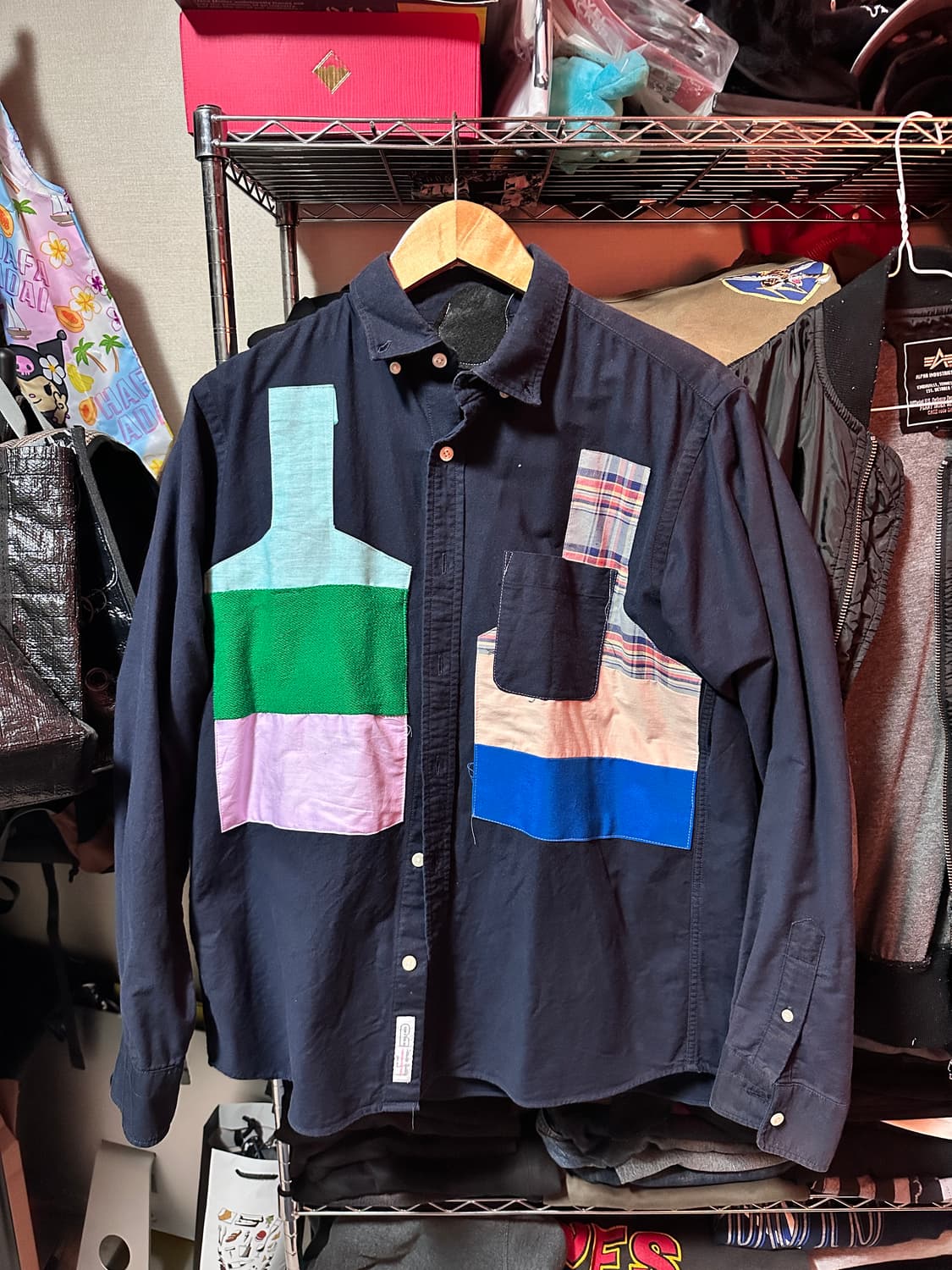 일본 작가 패치워크 셔츠 상품이미지1
