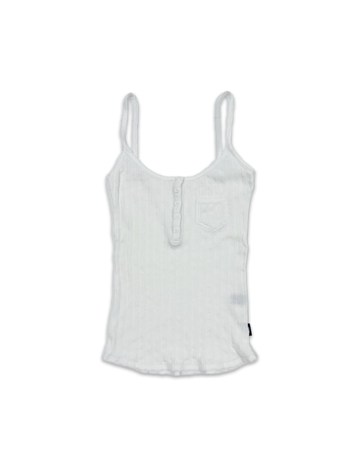 빈티지 화이트 하프 단추 슬리브리스 상품이미지1