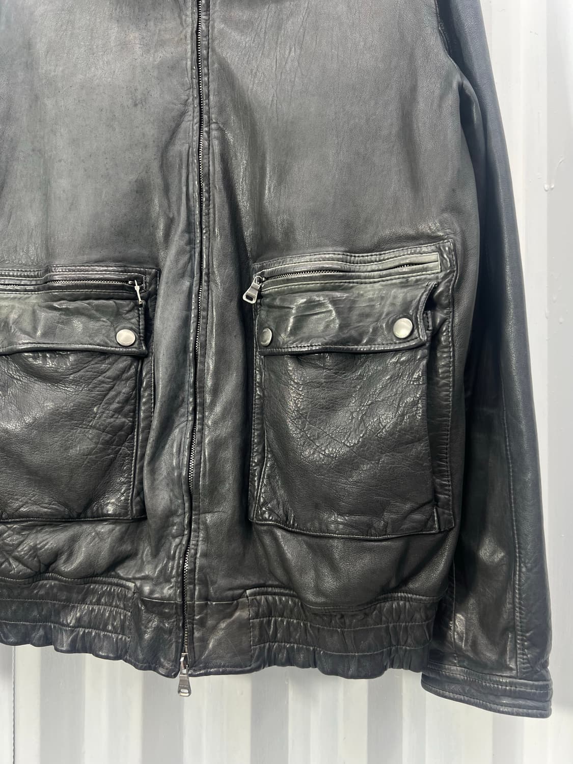 90s Hugo Boss lambskin multi-zip 상품이미지7