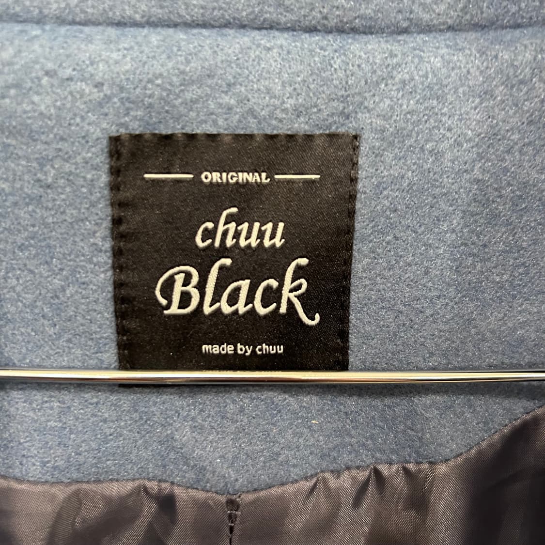 츄 블랙 울 더블버튼 스탠다드 롱코트 상품이미지3