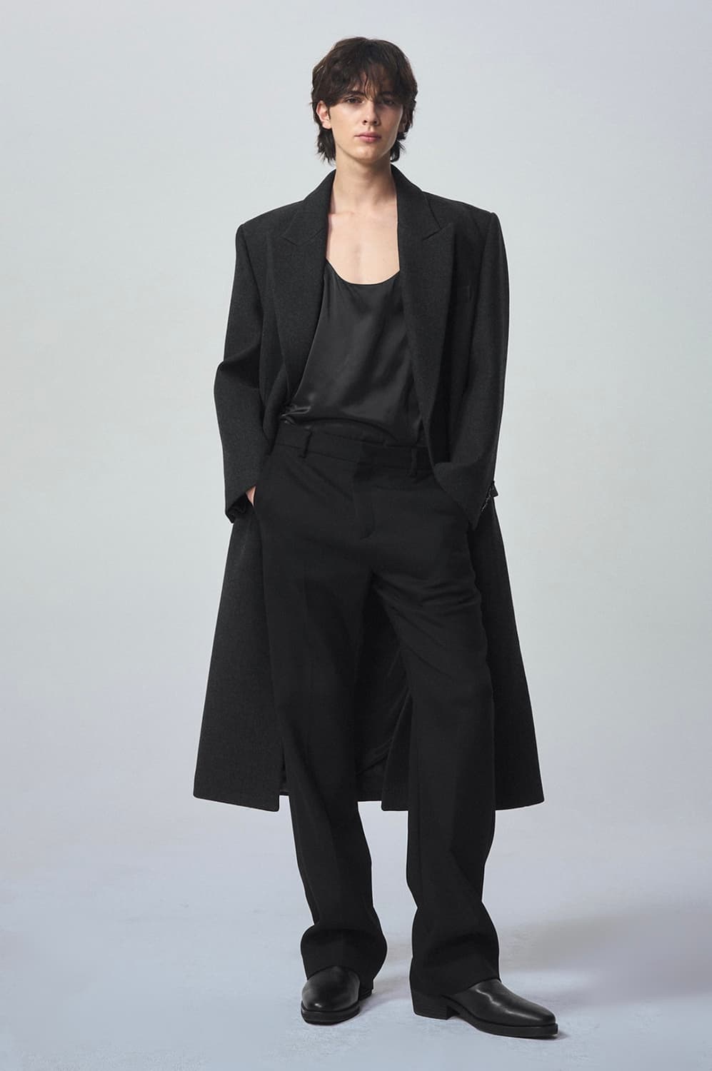 SYSTEM HOMME 파리컬렉션 더블 코트 차콜 105 상품이미지6