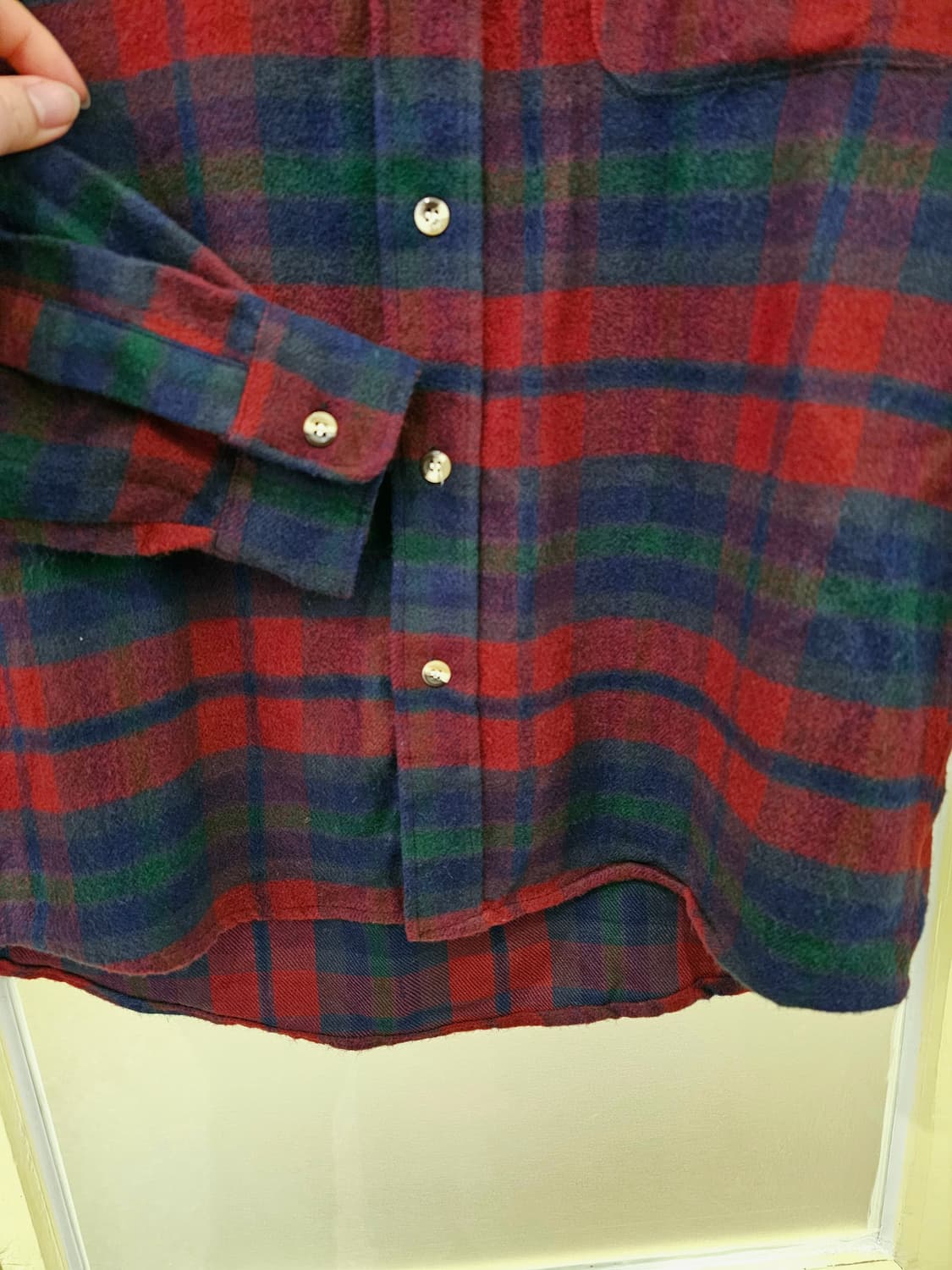 Dand Rake 레드 체크 플란넬 셔츠 상품이미지3