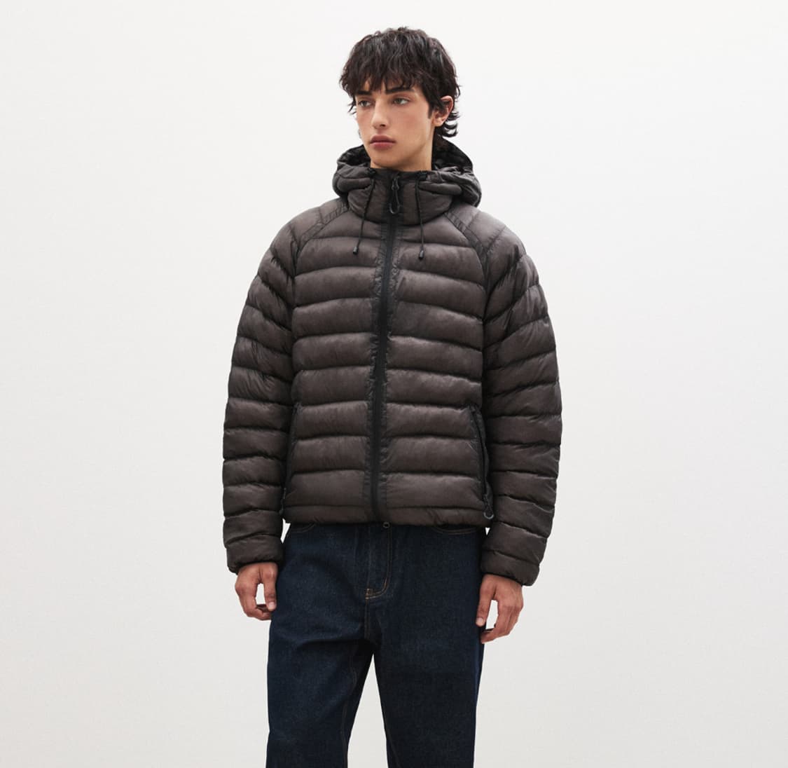 M 새제품) 수아레 시어쉘 경량 패딩 브라운 체감 100~103 L 상품이미지2