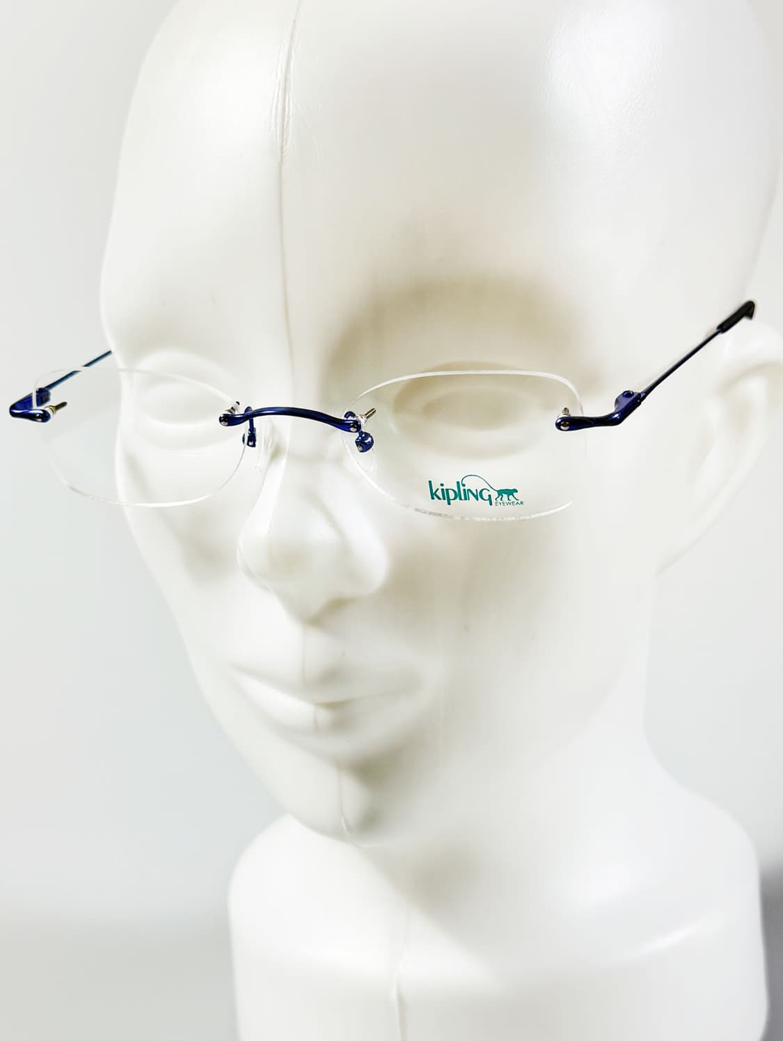 90s KIPLING 무테 스퀘어 블루 메탈 빈티지 안경 상품이미지8