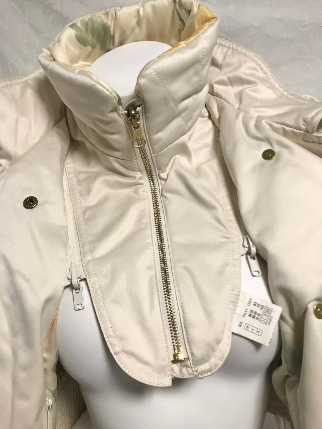 빈티지 00s y2k 글로시 핀턱 크롭 블루종 봄버 자켓 상품이미지7