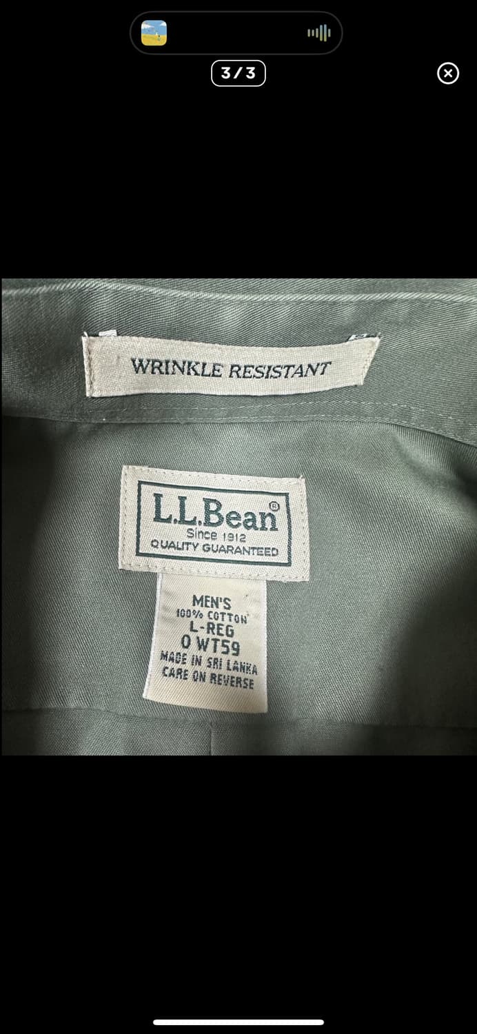 (바배) LLB 엘엘빈 오버핏 카키 셔츠 상품이미지3