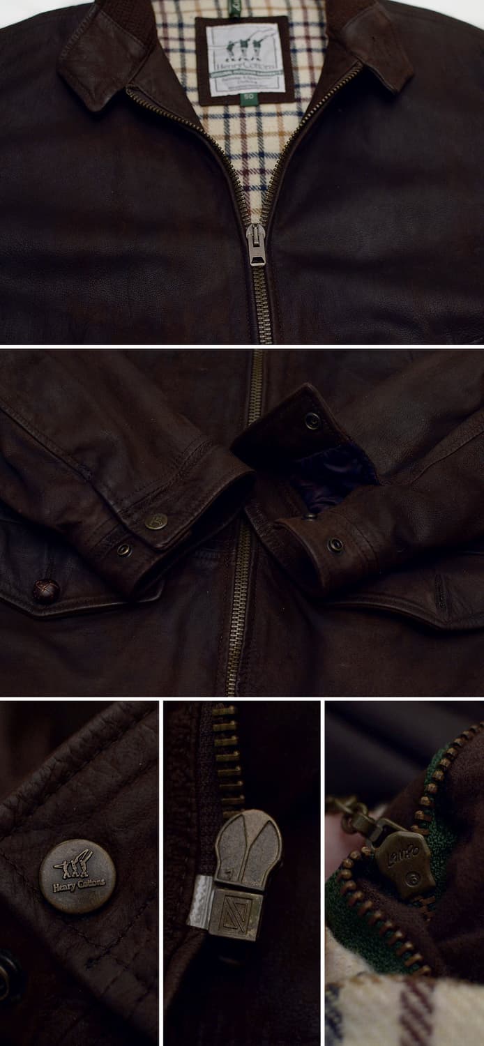 헨리코튼 오리지널 이태리 레더 클래식 헌팅 필드자켓 (50 / 105+) 상품이미지9