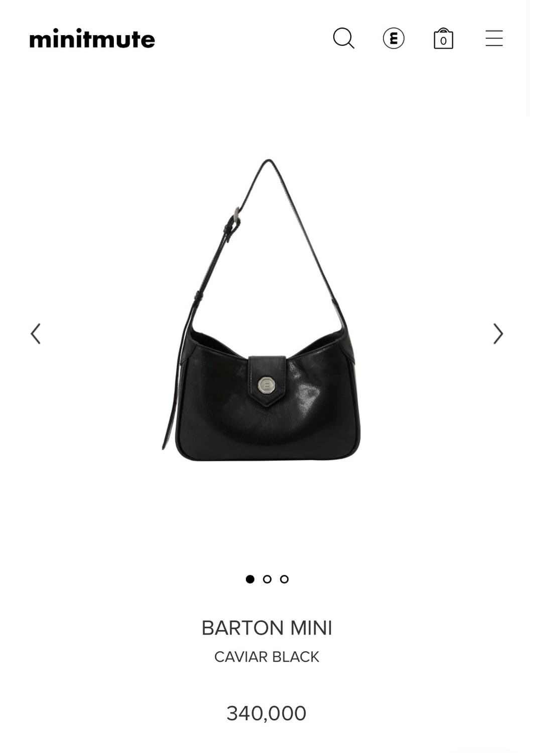 미닛뮤트 바톤백미니 블랙 상품이미지7
