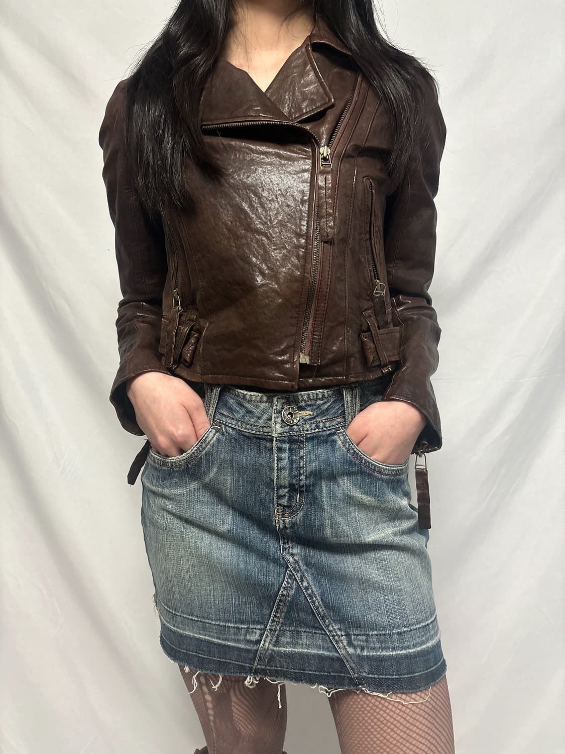 빈티지 브라운 양가죽 자켓 상품이미지2
