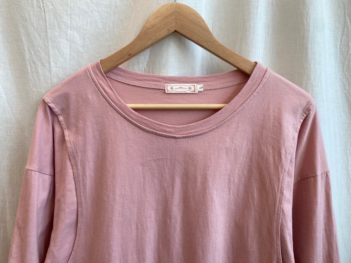 핑크 레이어 티셔츠(L) 상품이미지2