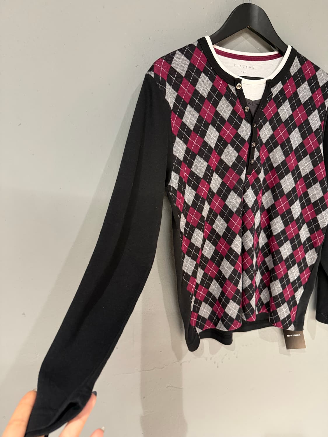 Argyle pattern layered long sleeve 상품이미지8
