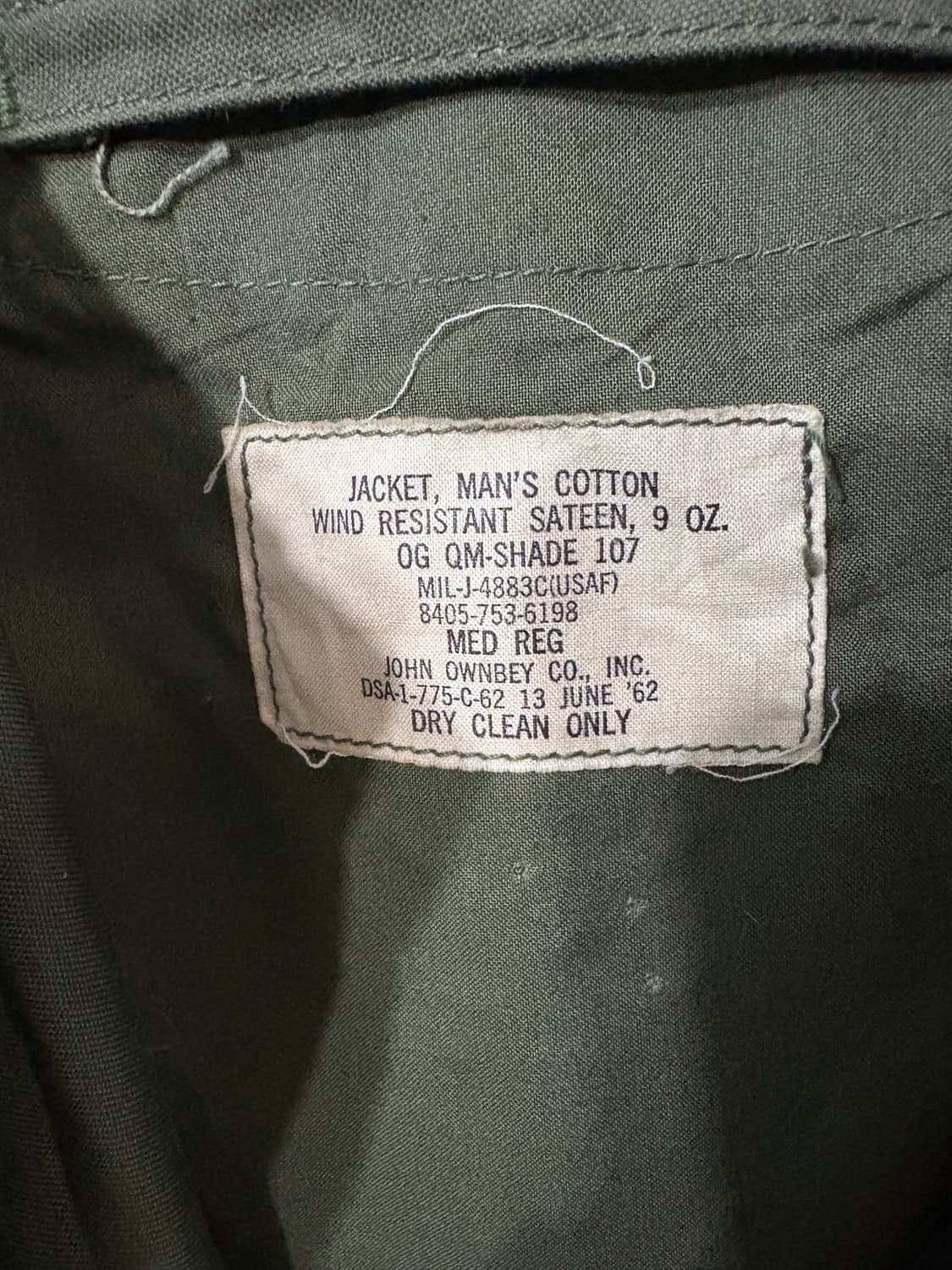 60‘s USAF OG-107 Field Jacket.  상품이미지3