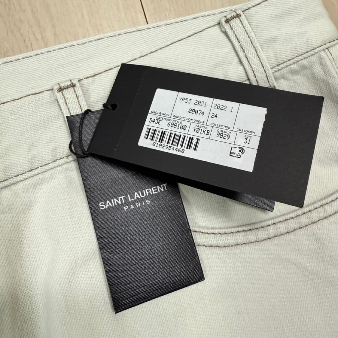 SAINT LAURENT 생로랑 데님 반바지 새상품 상품이미지3