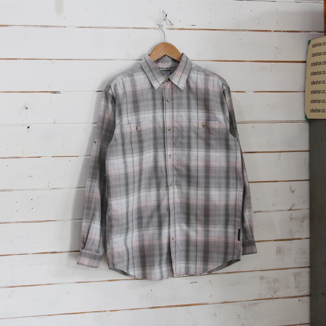 (착용컷) Columbia 체크 셔츠 (남성용 100) 상품이미지1