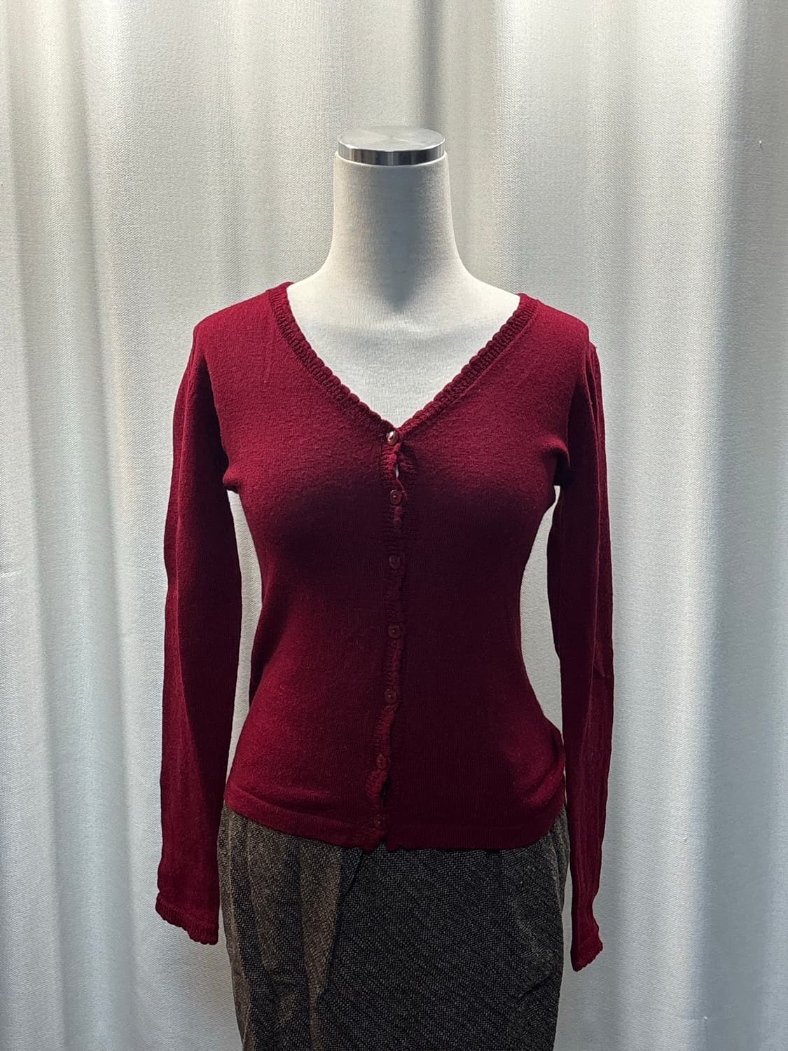 러블리st 레드 가디건 상품이미지1