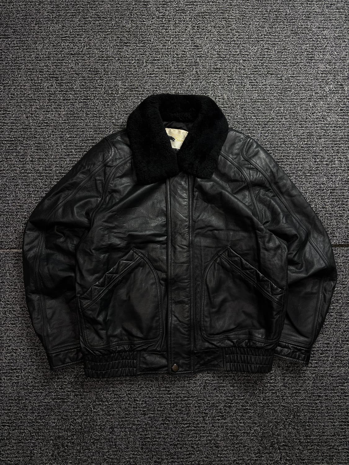 90s 빈티지 아카이브 양가죽 무스탕 봄버 자켓 1933 상품이미지2