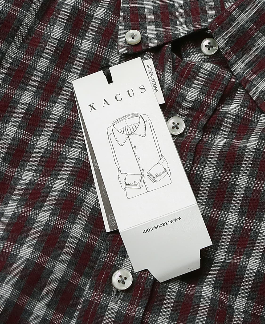 자쿠스 [Xacus] 코튼 실크 럭셔리 체크 에볼루션 핏 버튼 다운 셔츠 상품이미지6