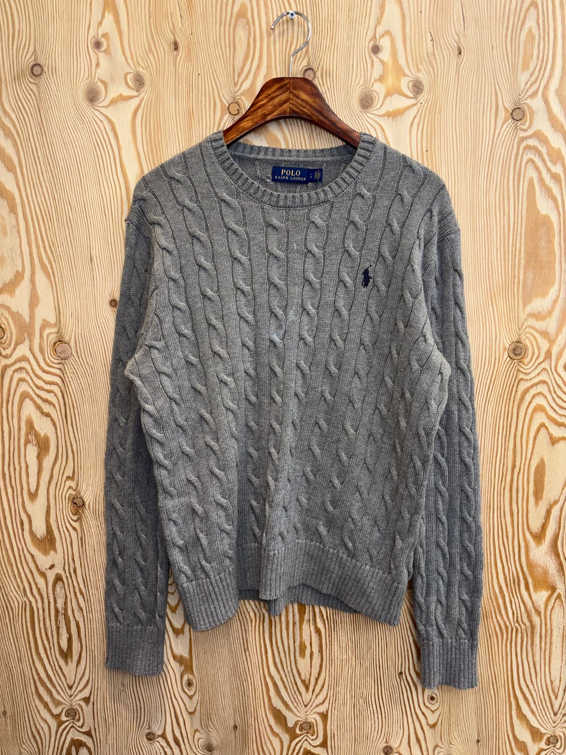 폴로 랄프로렌 케이블 니트 그레이 상품이미지1