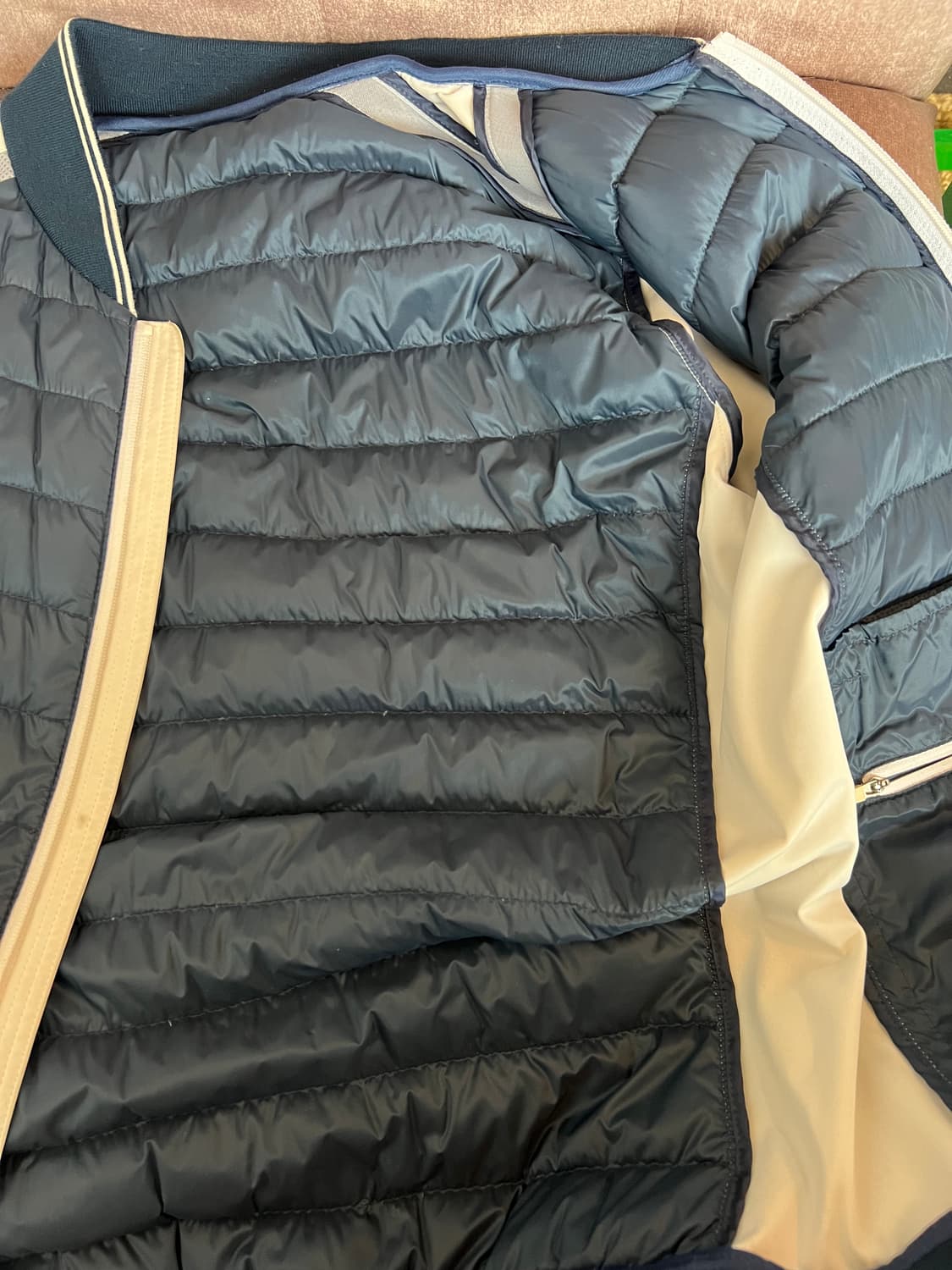 캘러웨이 남성 네이비 간절기 패딩배색자켓 골프점퍼 상품이미지5