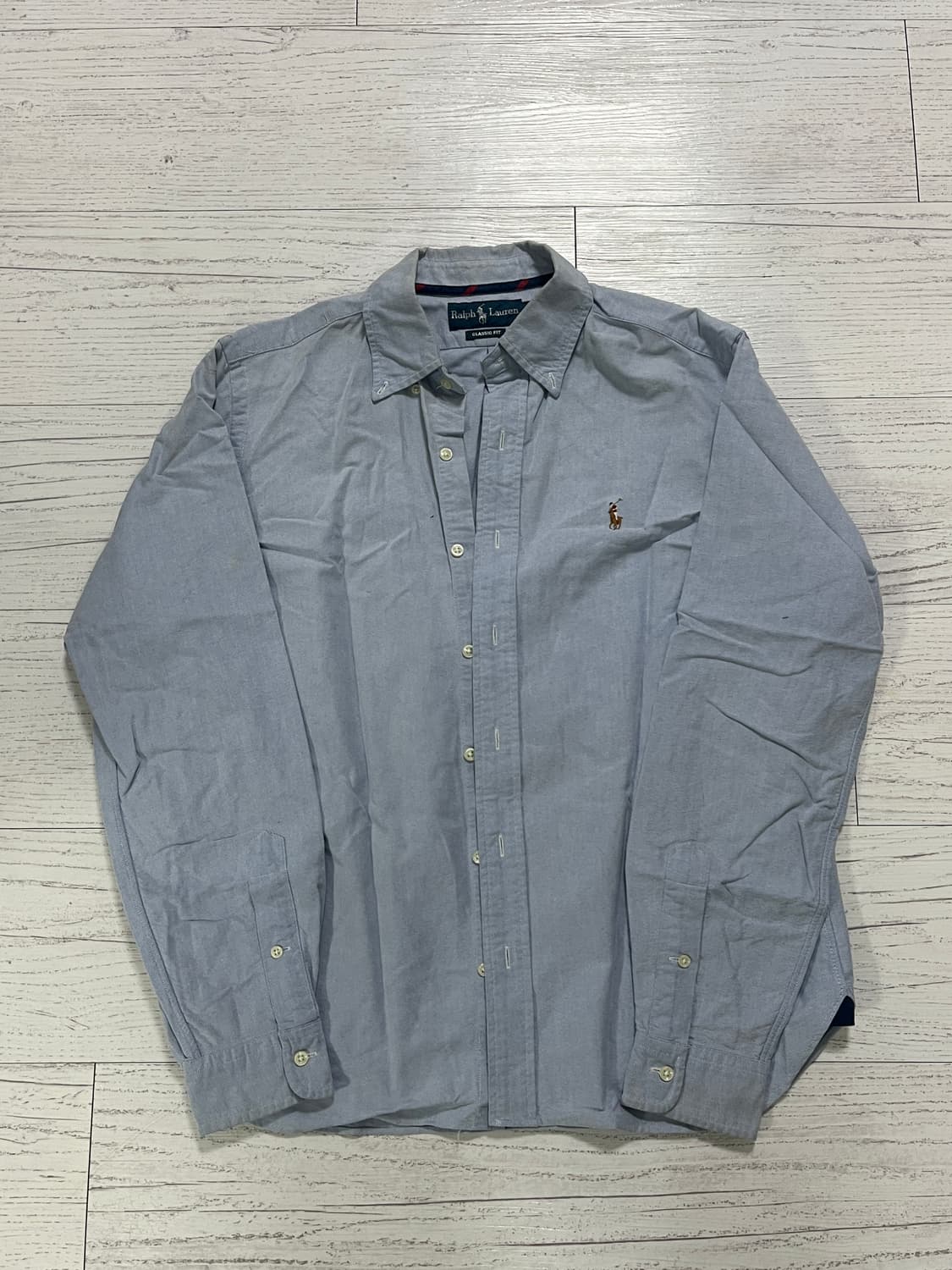 폴로 랄프로렌 셔츠 블루 포니 자수 상품이미지2