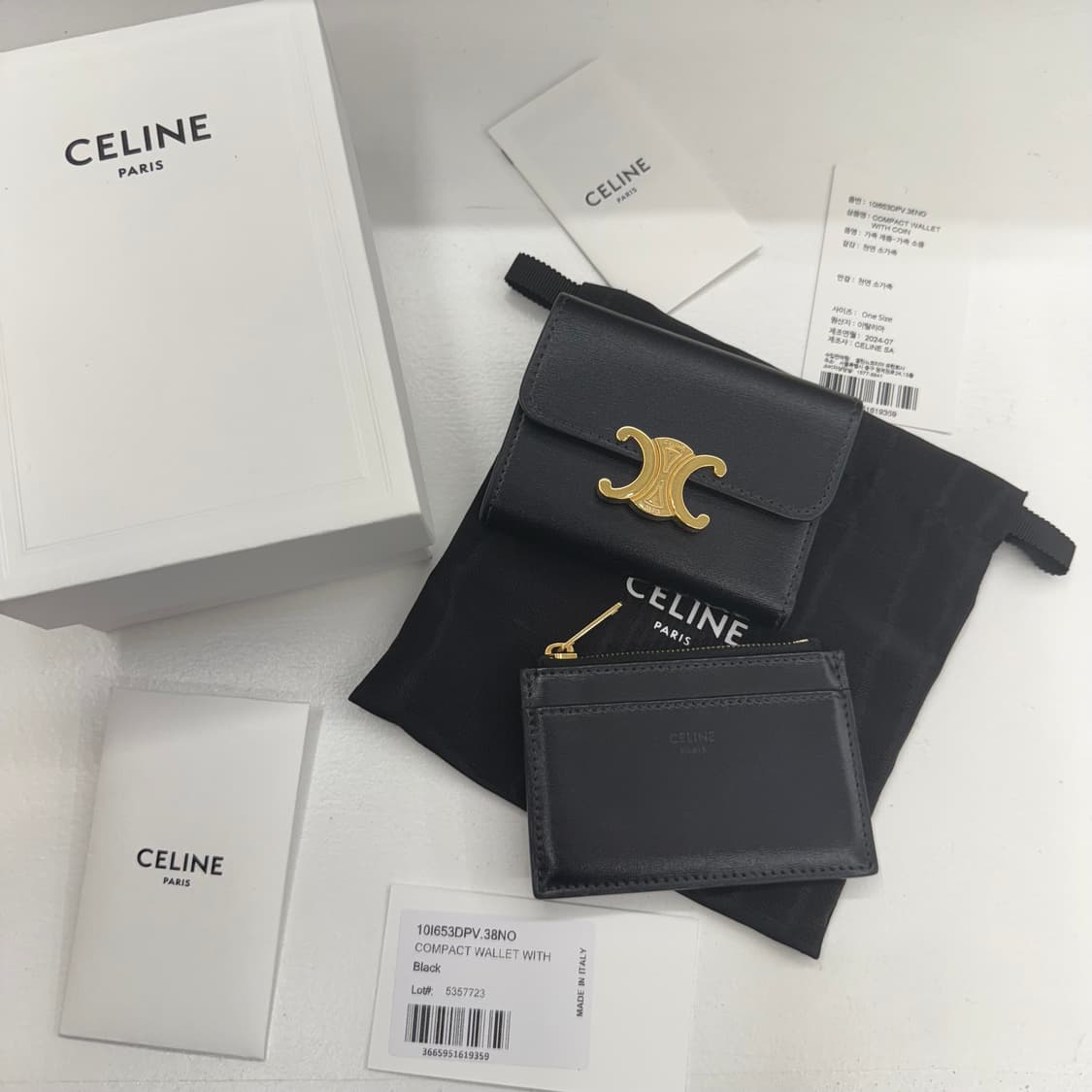 [풀박스] 셀린느 트리옹프 컴팩트 지갑 블랙 상품이미지1