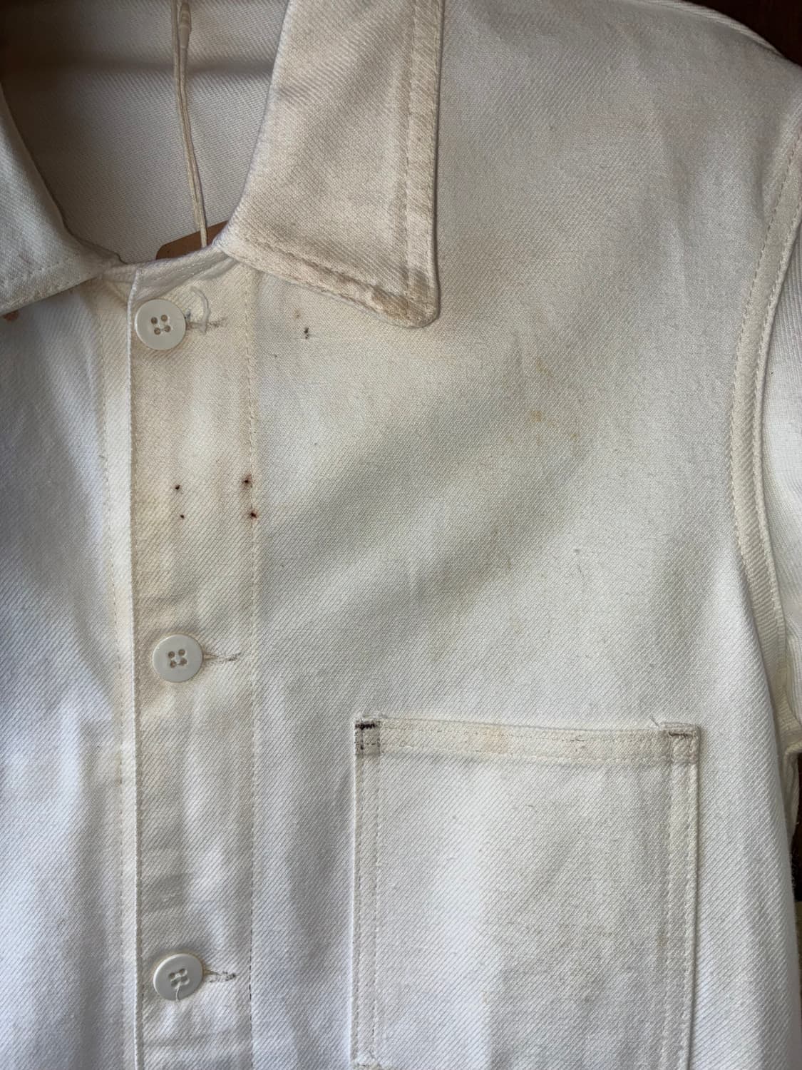 70~80s German Work Jacket White Twill 상품이미지3